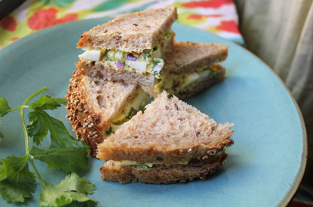 Green Curry Egg Salad Tea Sandwiches