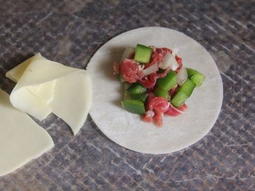 Philly Cheesesteak Dumplings
