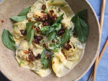 Chicken and Basil Wontons