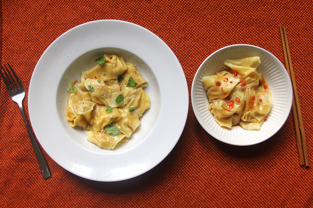 Winter Squash Wontons, Two Ways