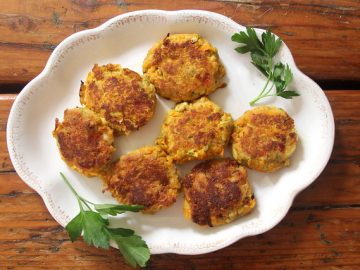 Winter Squash Fritters with Walnuts and Feta