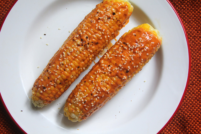Corn on the Cob with Gochujang Mayo