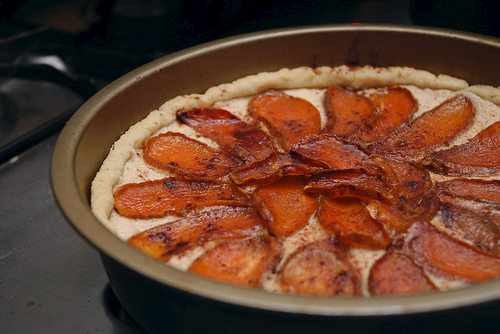 Candied Sweet Potato Ricotta Tart