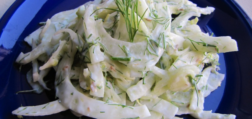 Spiced Fennel Salad with Creme Fraiche and Meyer Lemon