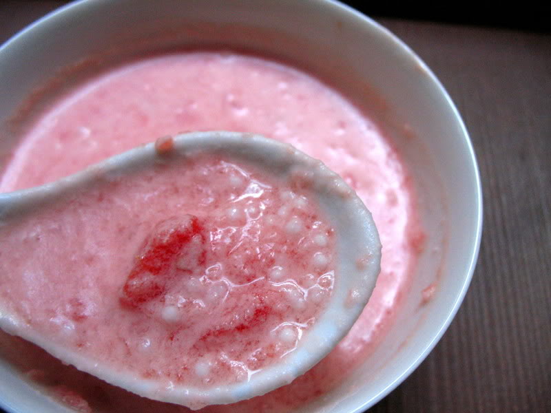 Chilled Watermelon Coconut & Tapioca Soup