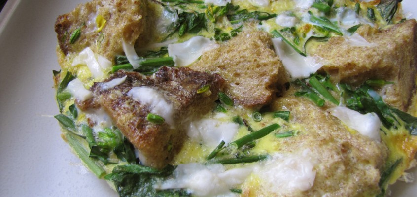 Flowering Broccoli & Stale Bread Frittata