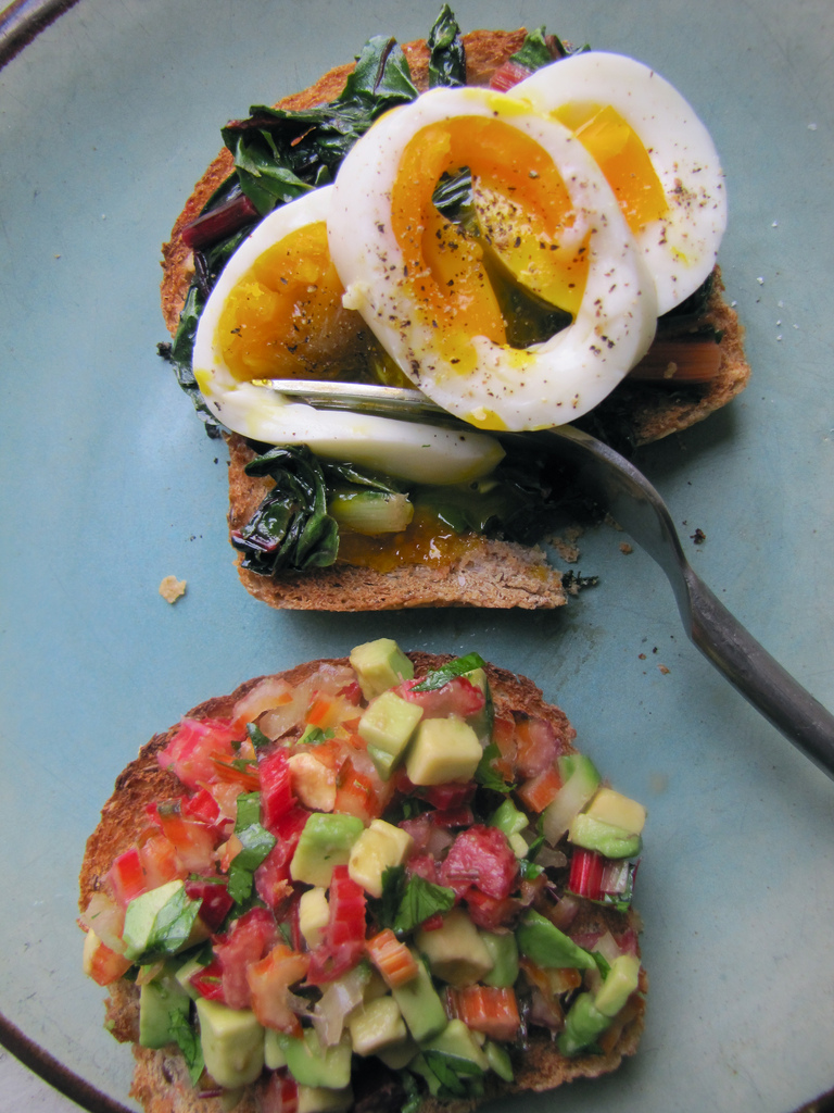 Rainbow Chard on Toast, Two Ways