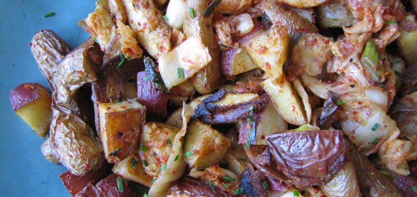 Kimchee Roasted Potatoes