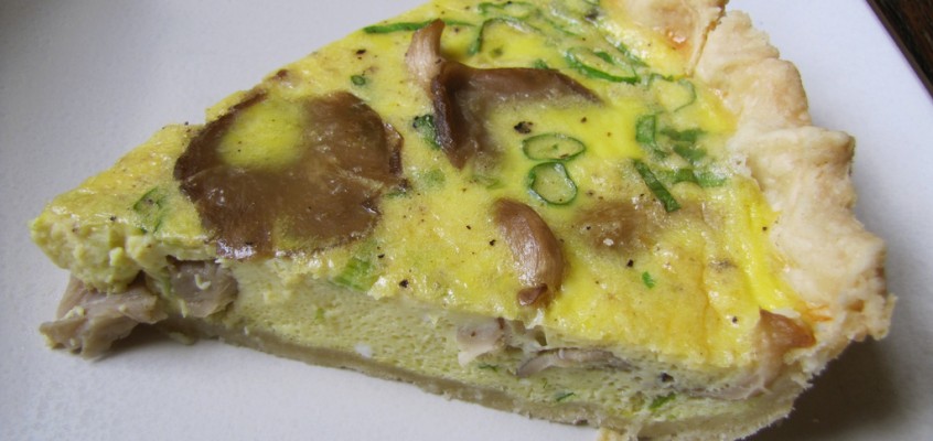 Wild Mushroom Quiche with Pecorino & Lemon Zest