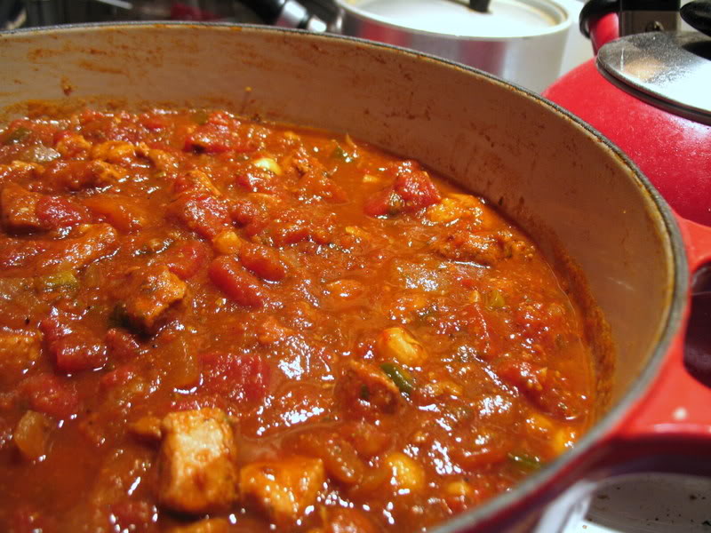 Chicken, Pumpkin and Hominy Chili