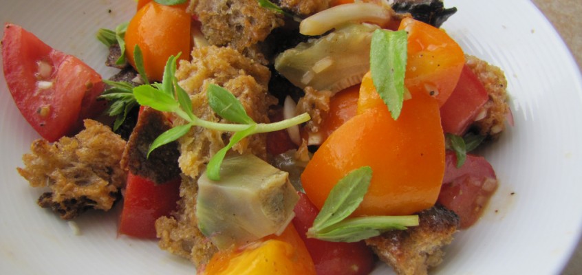 Tomato & Artichoke Panzanella (San Francisco Chronicles Part 1)