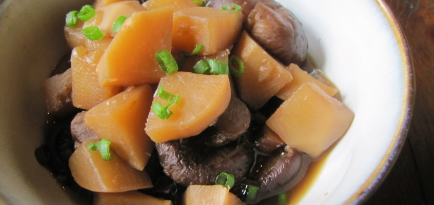 Soy-Simmered Turnips and Shiitake Mushrooms