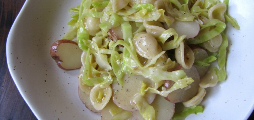 Pasta and Potatoes with Cabbage