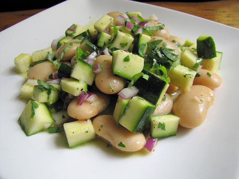 Fresh Zucchini and Broad Bean Salad