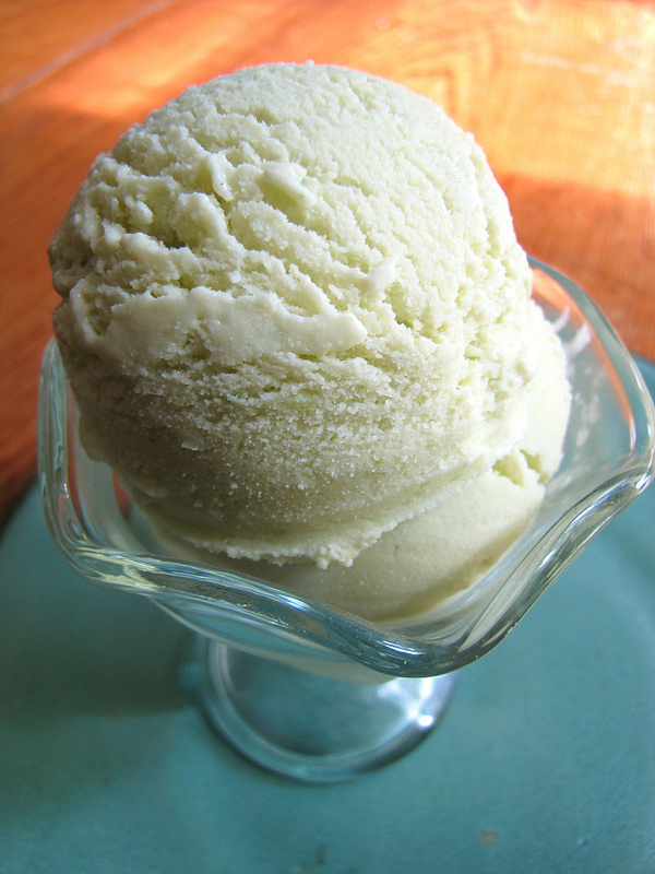 Sugarsnap Pea Ice Cream with Mint & Basil