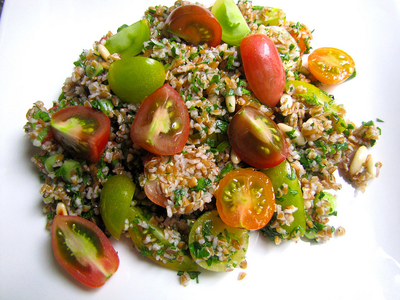 Tabbouleh Salad with Cherry Tomatoes & Pine Nuts