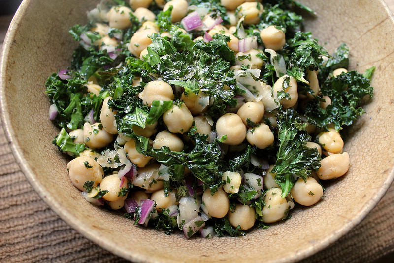 Chickpea and Roasted Kale Salad