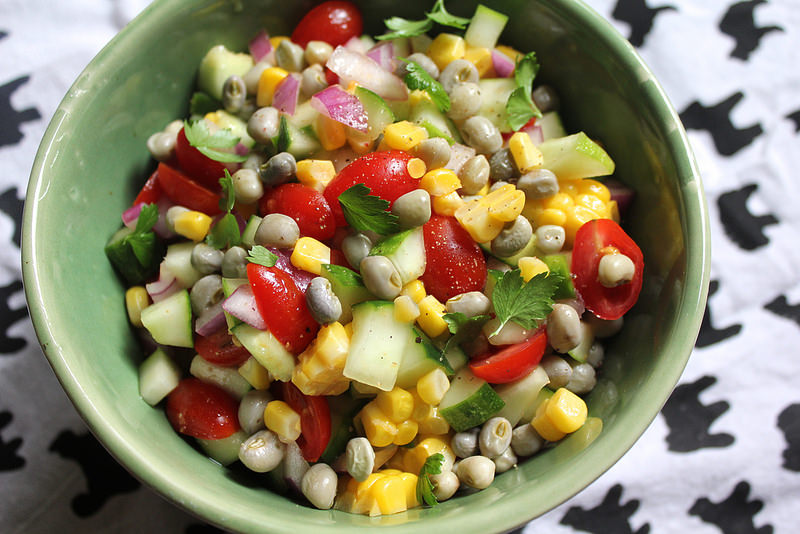 Summery Bean Salad with Freshly Shelled Cowpeas
